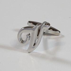 Gemelli Cufflink Letter V 100% Ottone